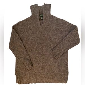 L.L. Bean Women's Wool Tunic Sweater Jumper Size Small Light Brown